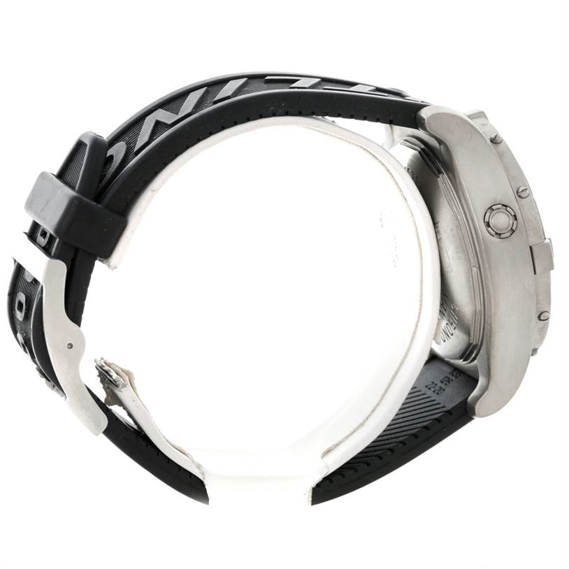 The image shows a side view of the Breitling Avenger E73360 Men's Titanium Yellow Dial E73360 Men's Titanium Yellow Dial watch, highlighting the strap, buckle, and case.