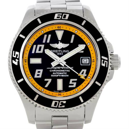 Photo of Breitling Superocean 42 Abyss Yellow Steel Mens Watch A17364