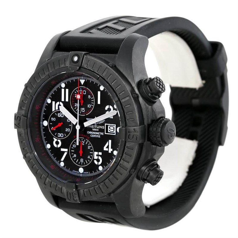 Breitling Aeromarine Super Avenger BlackSteel Limited Watch M13370 SwissWatchExpo