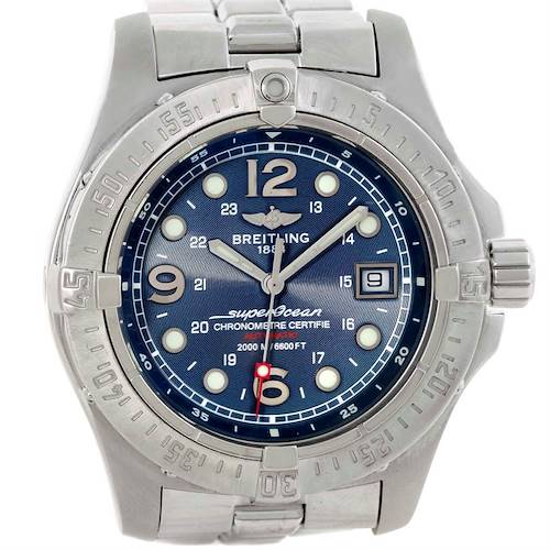 Photo of Breitling Aeromarine Superocean Steelfish Blue Dial Watch A17390