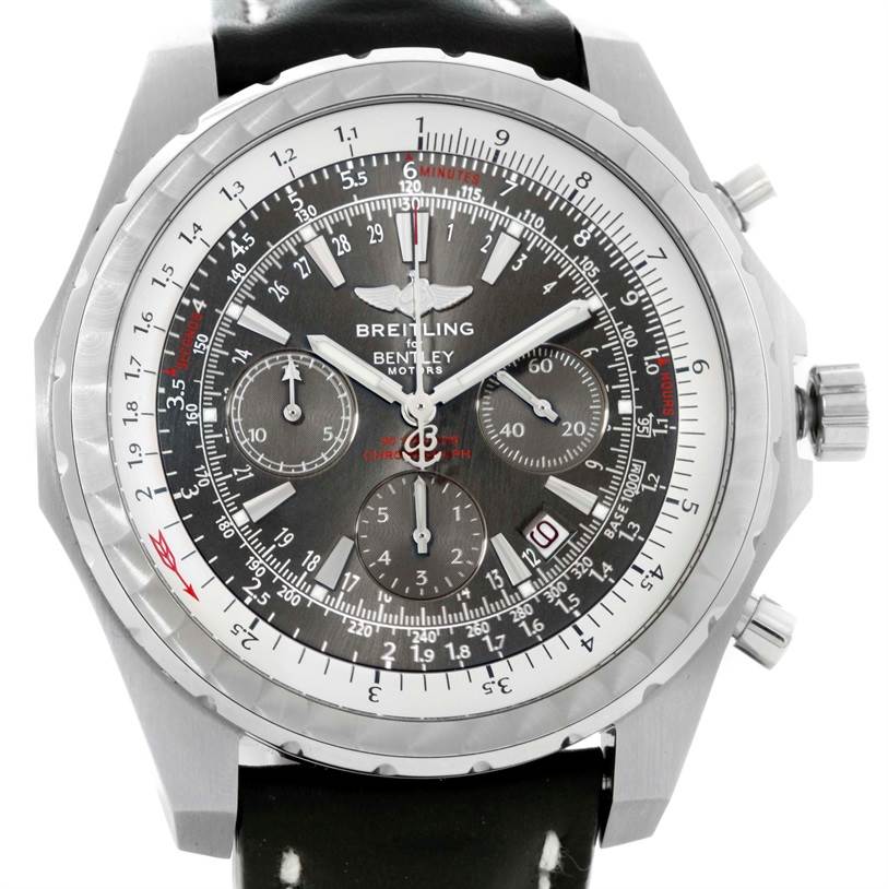 Breitling Bentley Motors T Grey Dial Mens Steel Watch A25363 Unworn ...