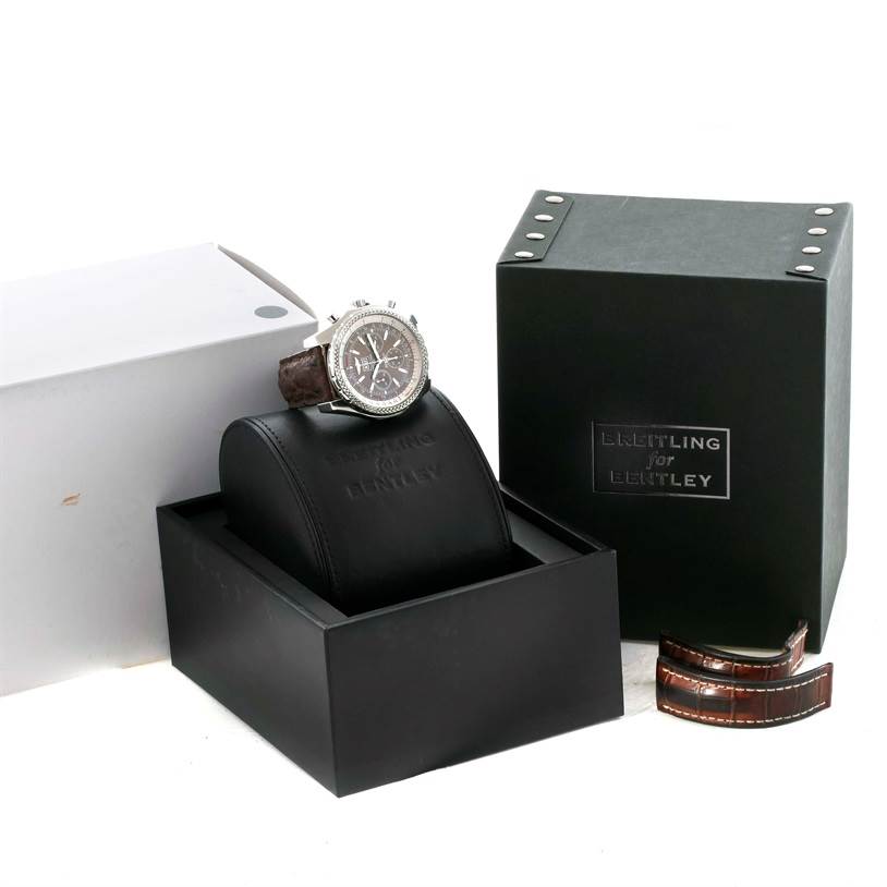 Breitling Bentley Motors Chronograph Bronze Dial Mens Watch A44362 ...