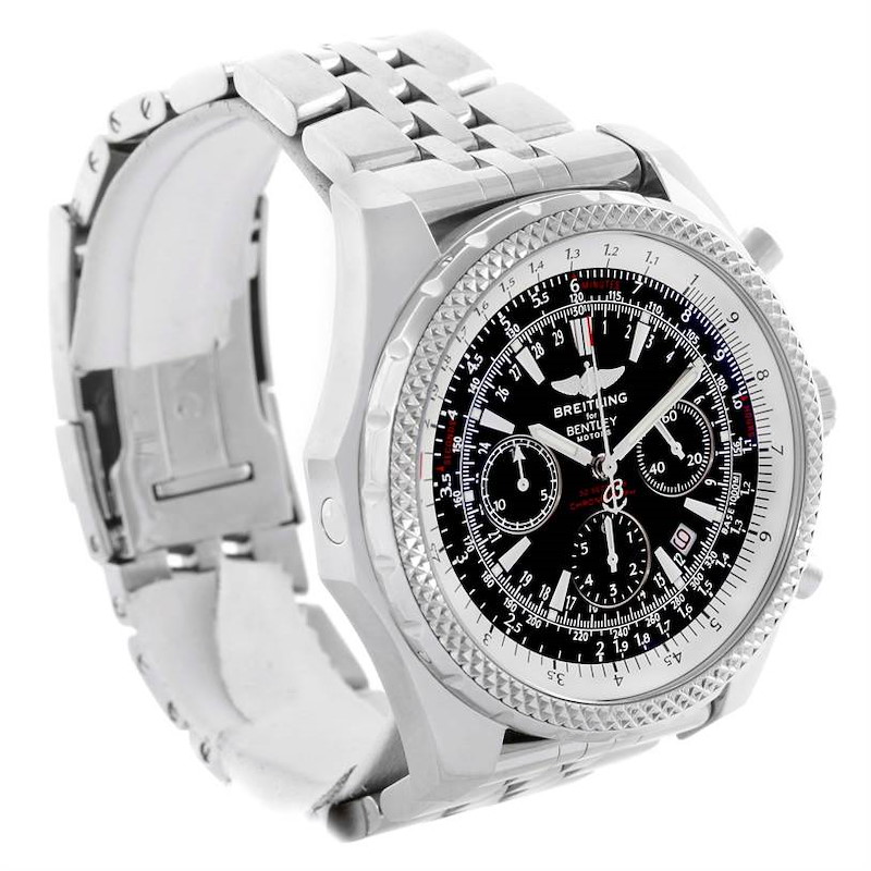 Breitling Bentley Motors Chronograph Black Dial Mens Watch A25362 SwissWatchExpo