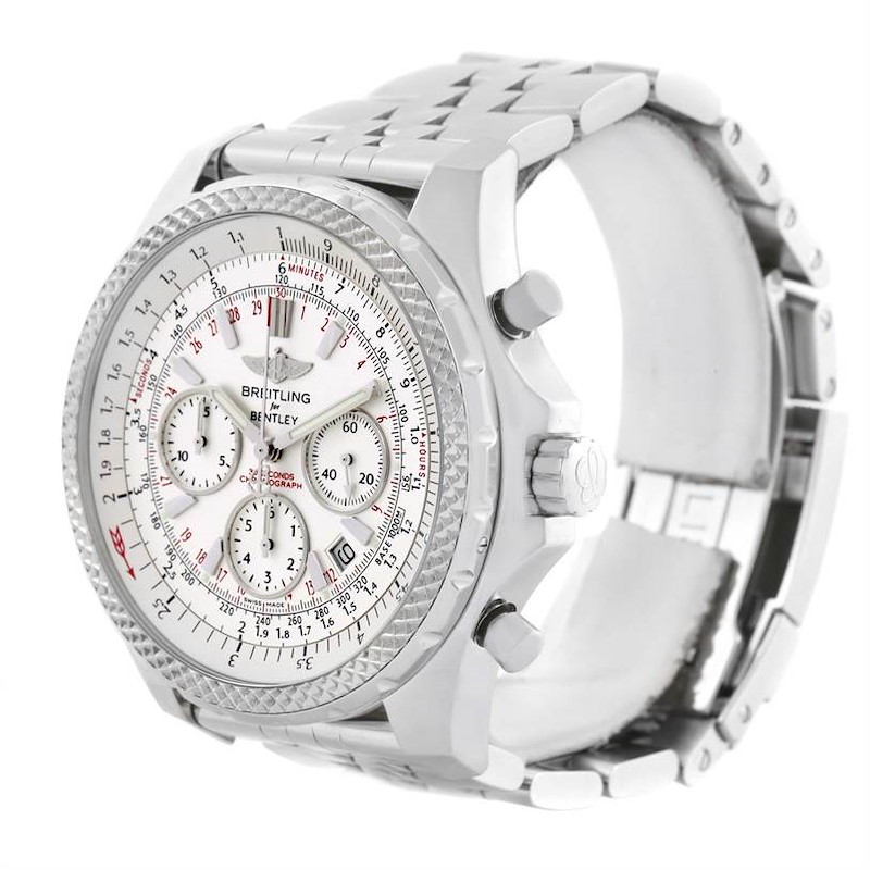 Breitling Bentley Motors Chronograph Silver Dial Mens Watch A25362 SwissWatchExpo