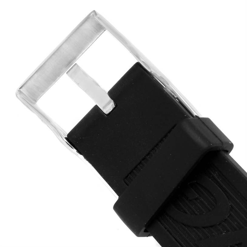 This is the buckle part of a black Bentley model watch strap by Breitling shown at a close-up angle.