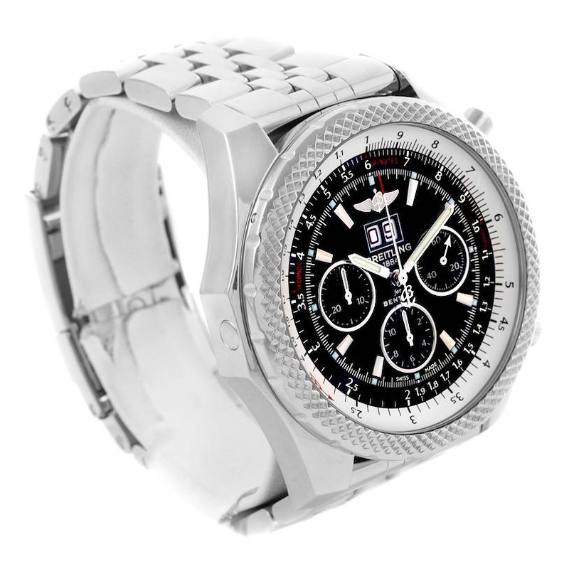 Breitling Bentley 6.75 Speed Chronograph Black Dial Mens Watch A44364 SwissWatchExpo
