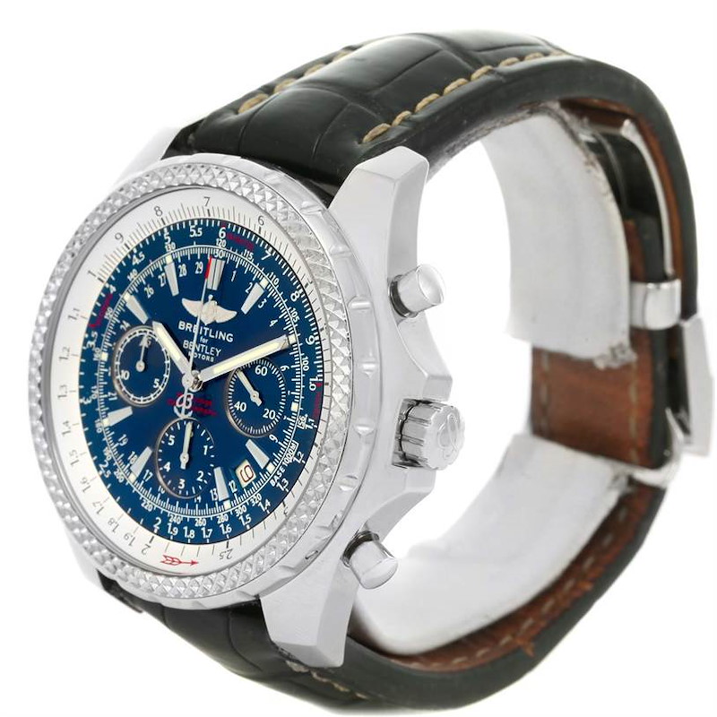 Breitling Bentley Motors Chronograph Blue Dial Mens Watch A25362 SwissWatchExpo