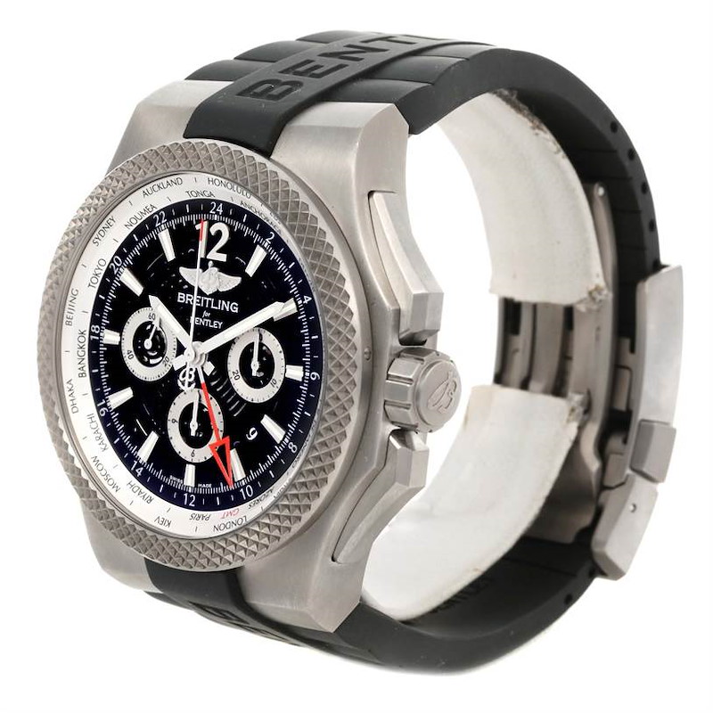 Breitling Bentley GMT Chronograph Titanium Watch EB0432 Box Papers SwissWatchExpo