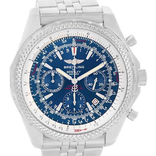 Photo of Breitling Bentley Motors Blue Dial Chronograph Mens Watch A25362