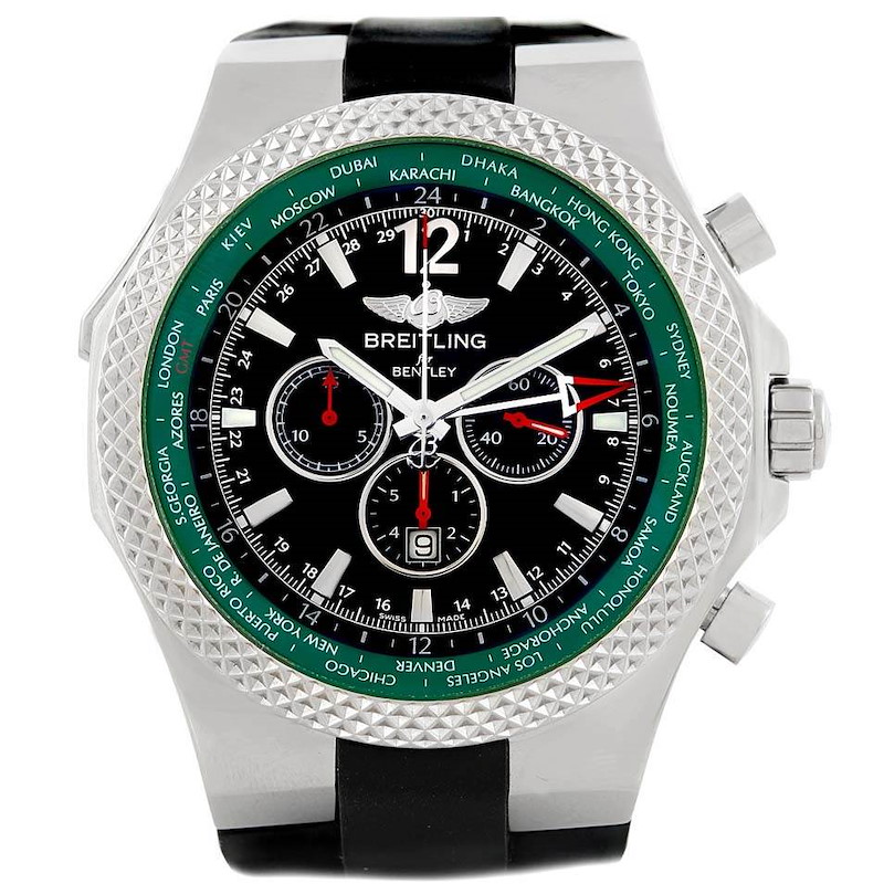Breitling Bentley GMT Green Bezel Limited Edition Watch A47362 Unworn SwissWatchExpo