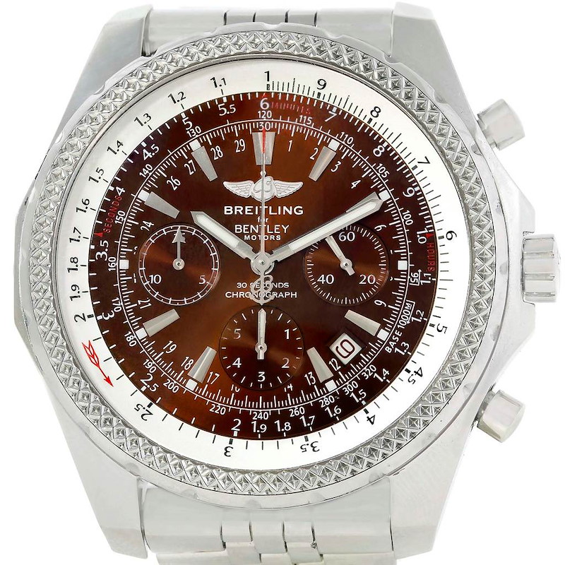 Breitling Bentley Motors Bronze Dial Chronograph Mens Watch A25362 SwissWatchExpo