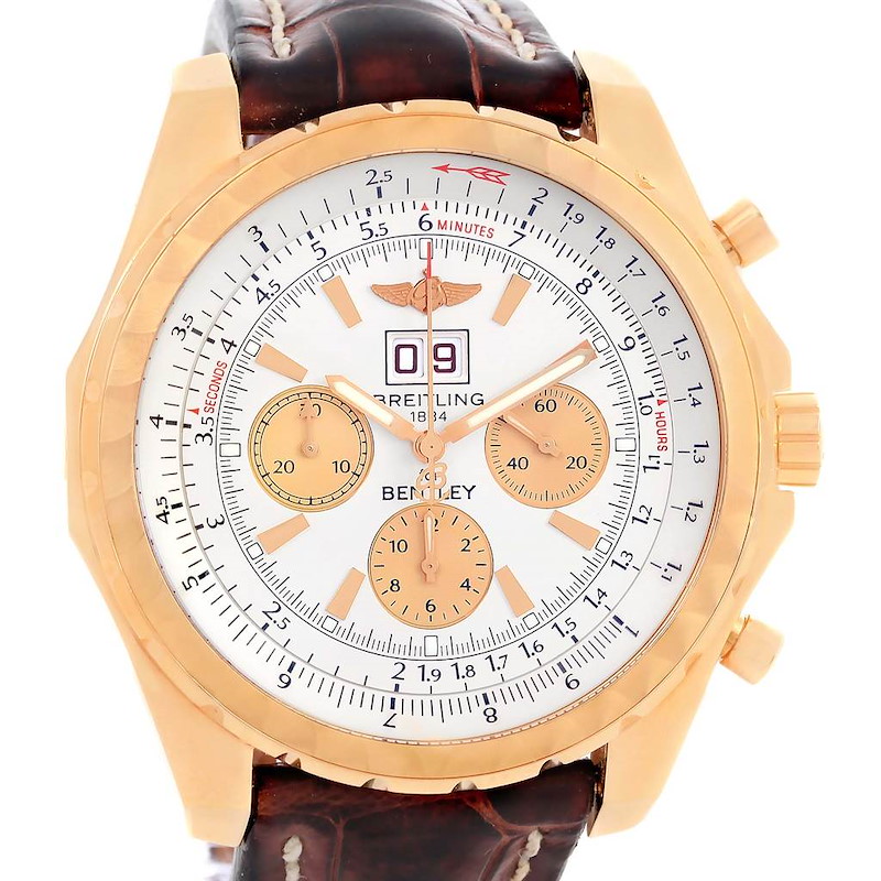 Breitling Bentley 6.75 18K Rose Gold Chronograph LE Watch H44363 SwissWatchExpo