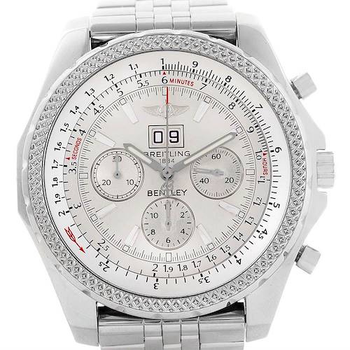 Photo of Breitling Bentley Motors Chrono Silver Dial Steel Mens Watch A44362