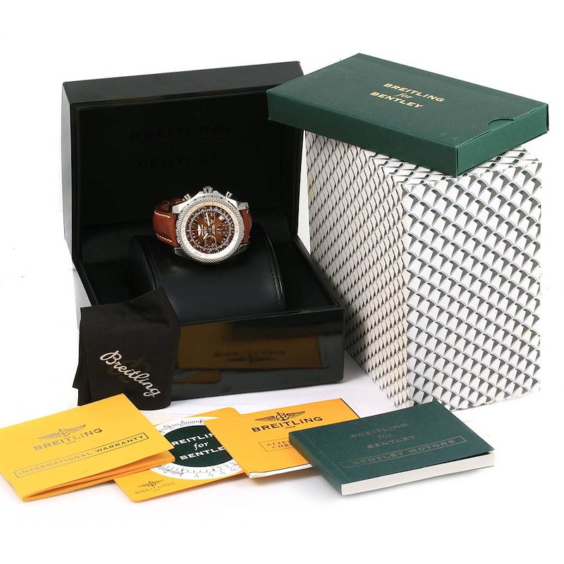 Breitling Bentley Motors Bronze Dial Mens Watch A25362 Box Papers 