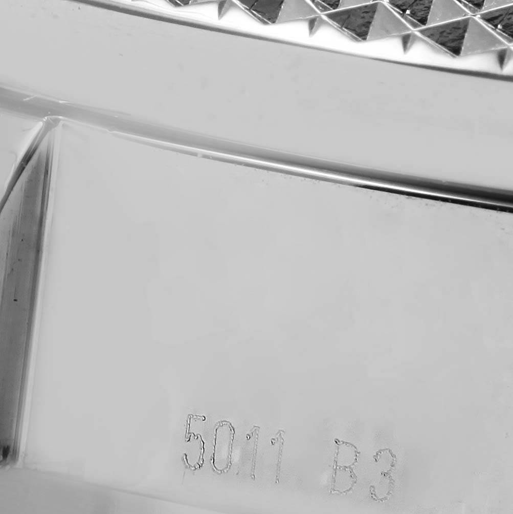 The image shows a close-up of the bezel and engraved serial number on a Breitling Bentley A47362 Men's Stainless Steel Black Dial A47362 Men's Stainless Steel Black Dial watch.
