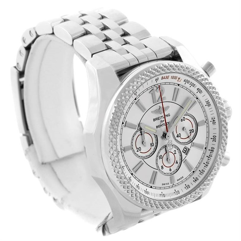 Breitling Bentley Barnato 42 Chronograph Silver Dial Mens Watch A41390 SwissWatchExpo