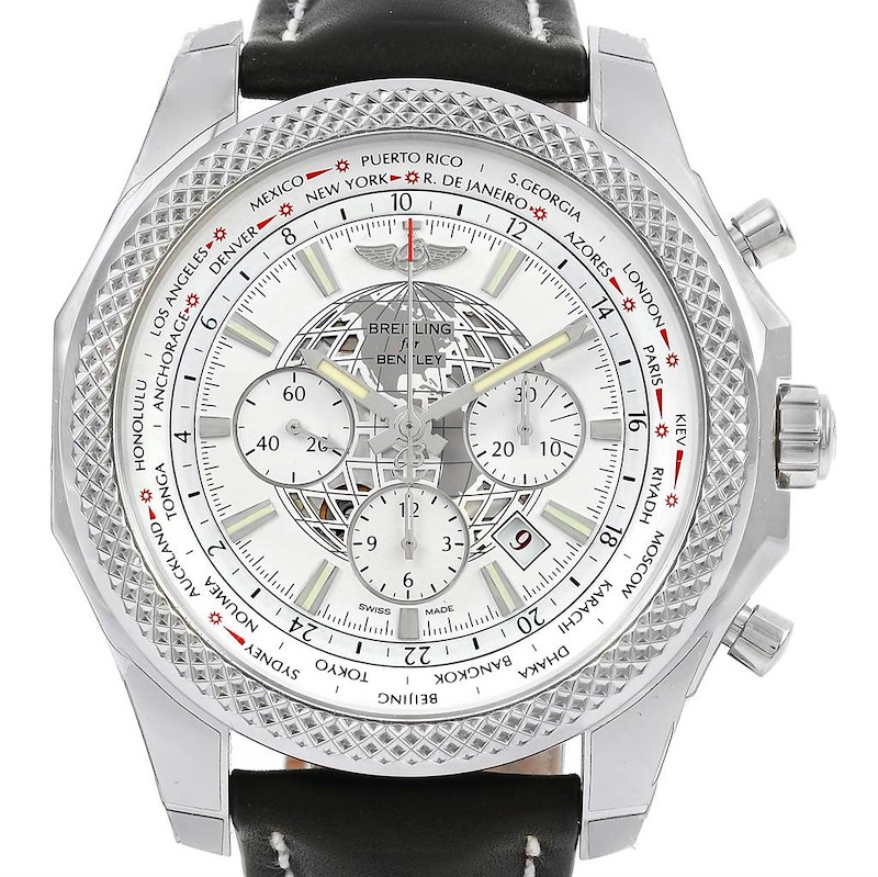 Breitling Bentley GMT B05 Unitime Silver Dial Mens Watch AB0521 Unworn SwissWatchExpo