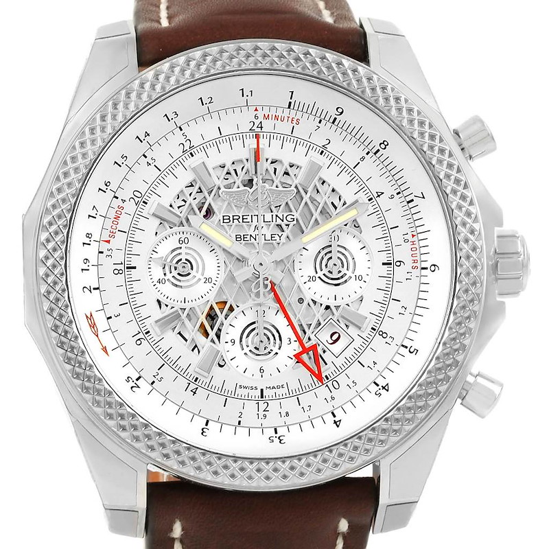 Breitling Bentley GMT Chronograph Silver Dial Mens Watch AB0431 Unworn SwissWatchExpo