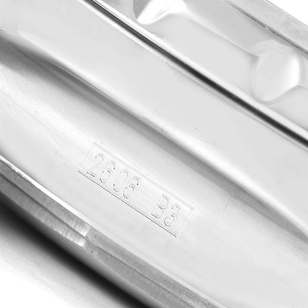 This close-up image shows a part of the casing for the Bentley model by Breitling, with serial markings visible.