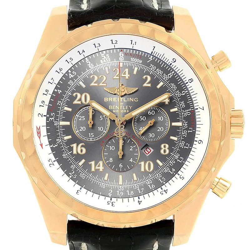 Breitling Bentley Le Mans Chrono Yellow Gold Limited Edition Watch K22362 SwissWatchExpo