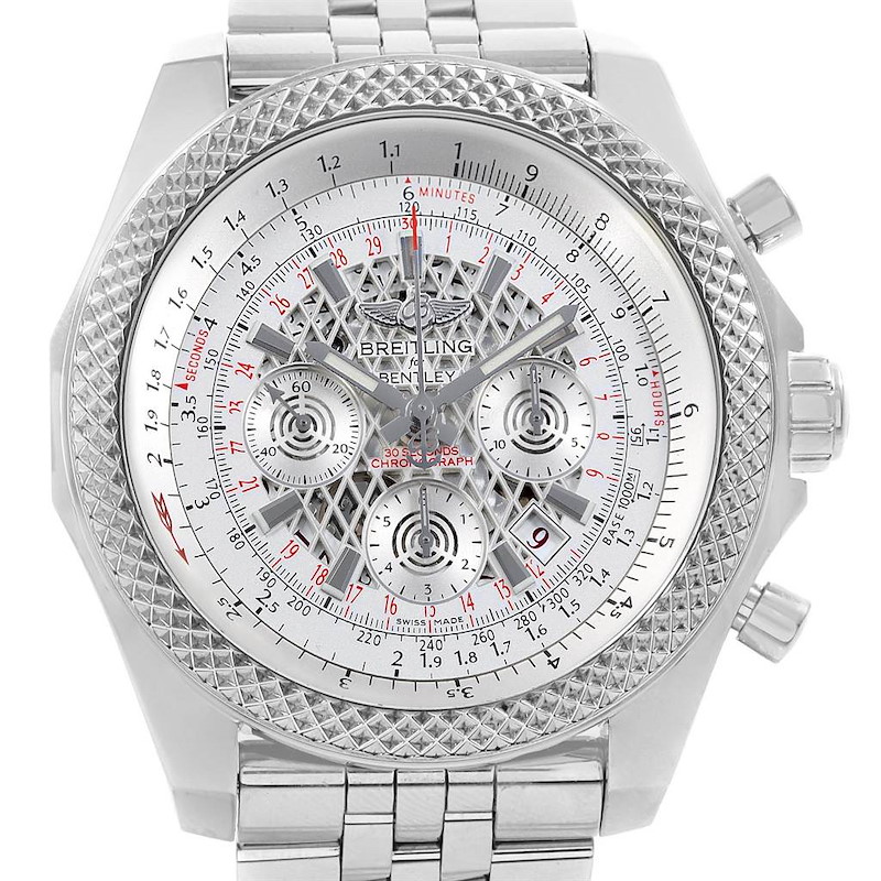 Breitling Bentley B06 Silver Dial Chronograph Watch AB0611 Box Papers SwissWatchExpo