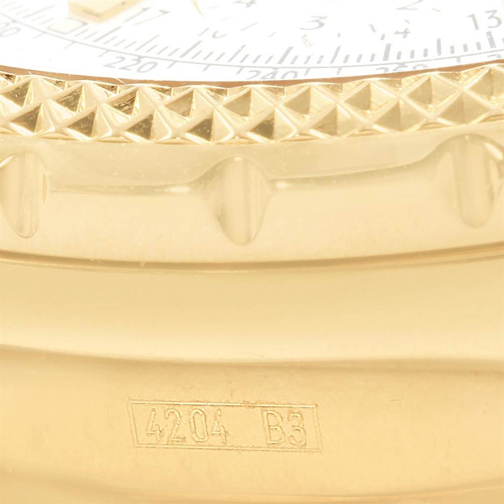 The image shows a close-up of the bezel and part of the case of a Breitling Bentley K25362 Men
s Steel and Gold (two tone) White Dial K25362 Men
s Steel and Gold (two tone) White Dial watch, displaying the model number "4204 B3".