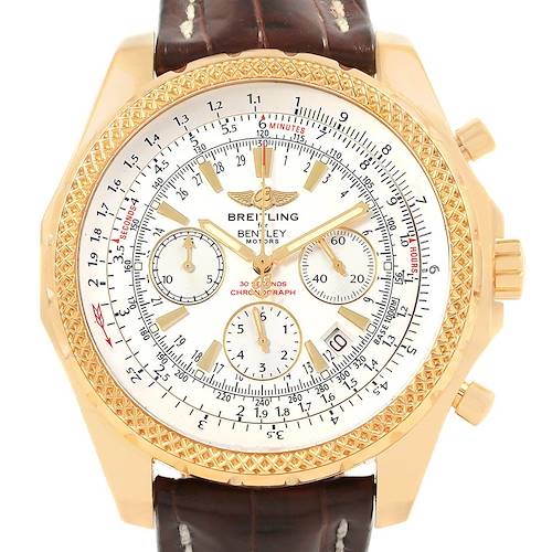 Photo of Breitling Bentley Yellow Gold White Dial Chronograph Watch K25362
