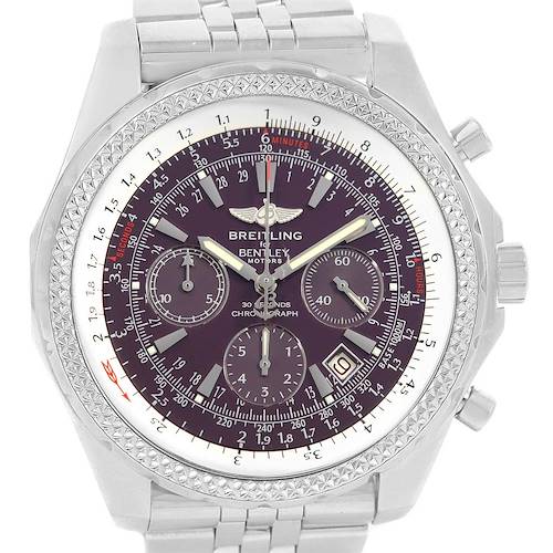 Photo of Breitling Bentley Motors Burgundy Dial Chronograph Mens Watch A25362