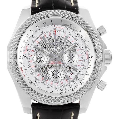 Photo of Breitling Bentley B06 Silver Dial Black Strap Watch AB0611 Box Papers