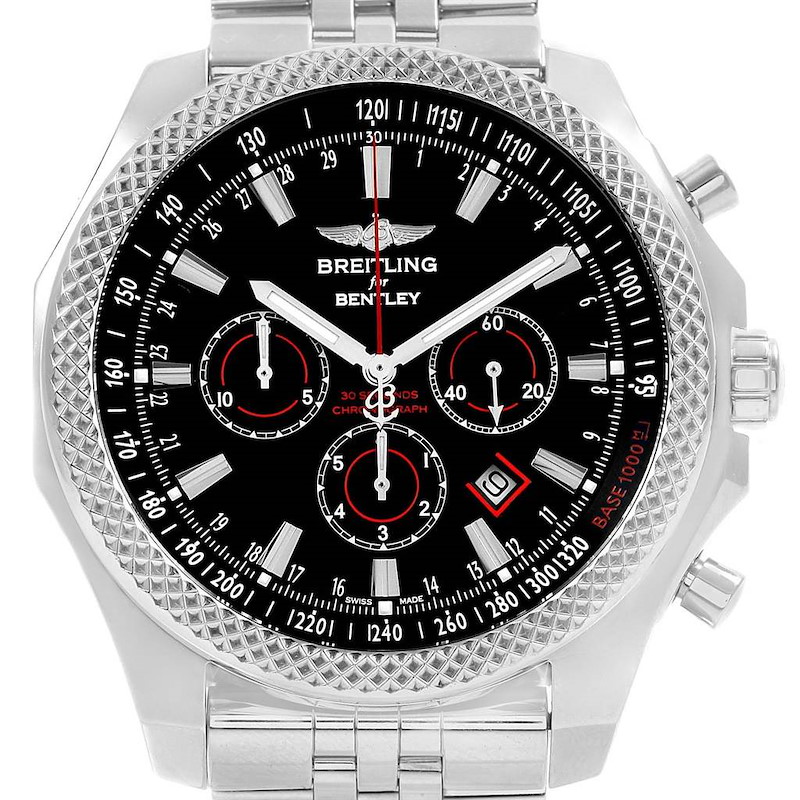 Breitling Bentley Barnato Racing Black Dial Steel Watch A25368 SwissWatchExpo