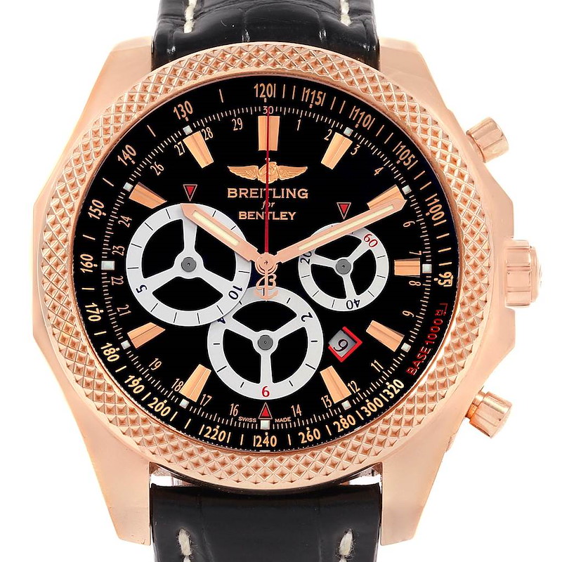 Breitling Bentley Barnato Racing Rose Gold Limited Edition Watch R25366 SwissWatchExpo
