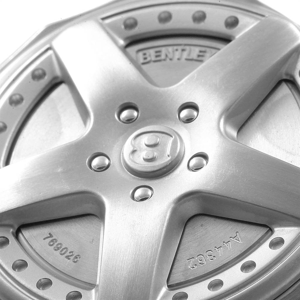 This close-up image shows the bezel of a Bentley model by Breitling watch, highlighting the iconic design features and engravings.