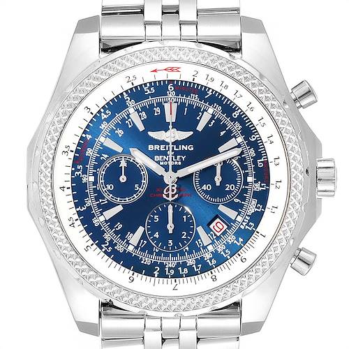 Photo of Breitling Bentley Motors Blue Dial Chronograph Watch A25362 Box