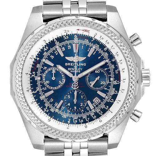 Photo of Breitling Bentley Motors T Blue Dial Chronograph Watch A25363 Box