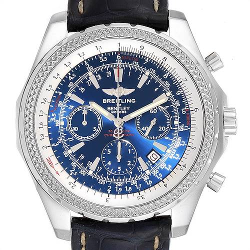 Photo of Breitling Bentley Motors Blue Dial Chronograph Watch A25362 Box