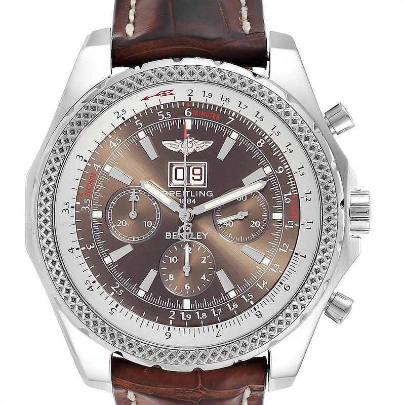 Breitling Bentley Motors Chronograph Bronze Dial Mens Watch A44362 SwissWatchExpo