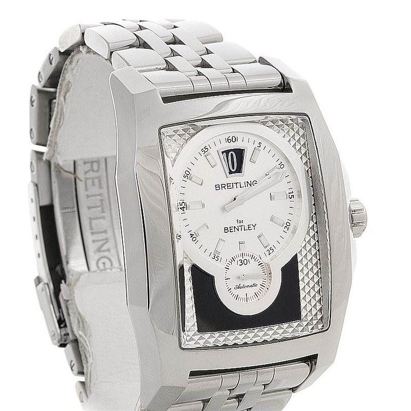 Breitling Bentley Flying B JUMP HOUR Automatic A28362 Silver Dial with  Alligator Strap and Box