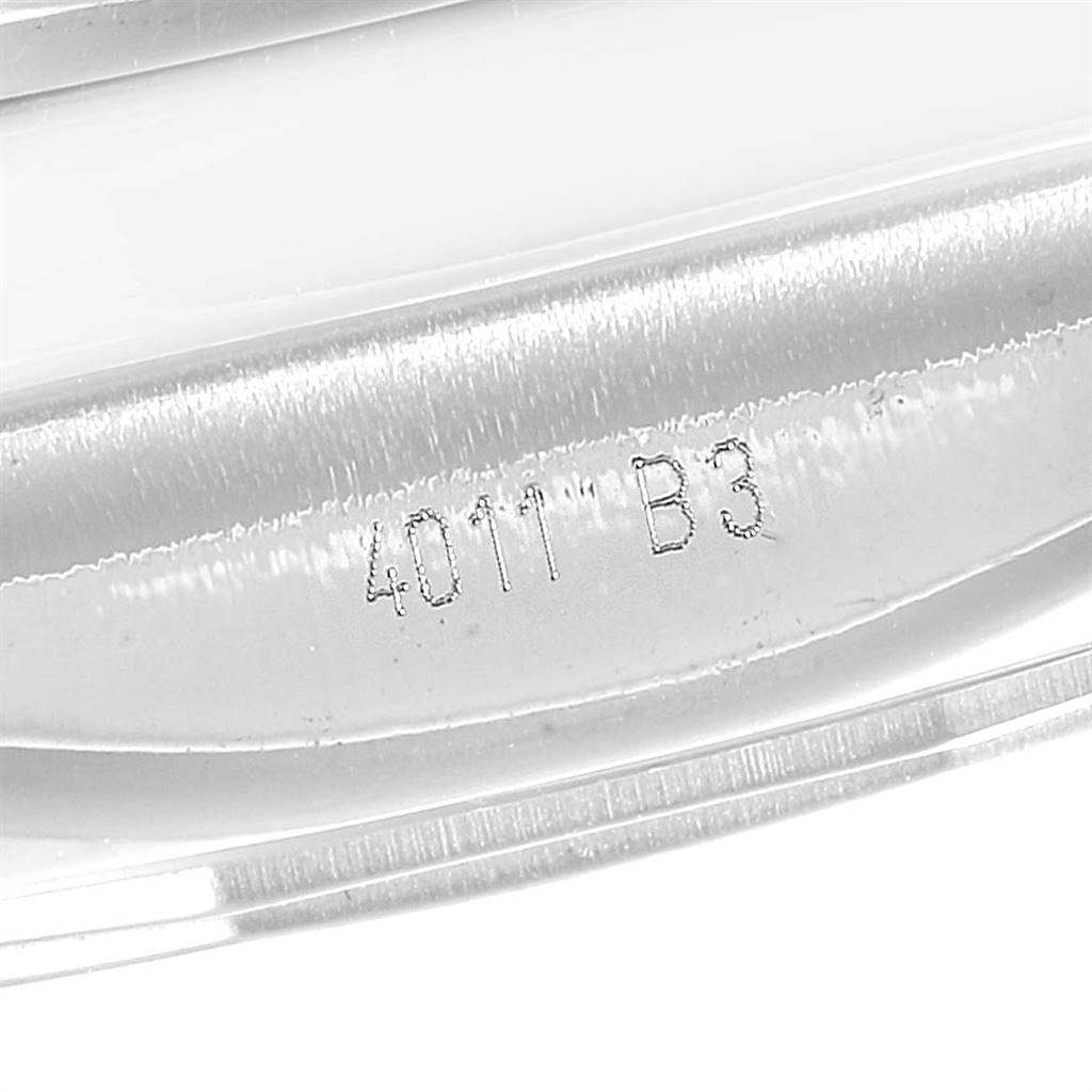 This image shows a close-up angle of the Breitling Bentley A25366 Men's Stainless Steel Black Dial A25366 Men's Stainless Steel Black Dial model's case, featuring an engraved serial number.