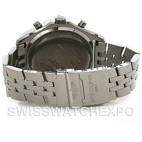 This image shows the back case and bracelet of a Breitling watch, not a Rolex Submariner A25362 Men's Steel and Gold (two tone) Black Dial A25362 Men's Steel and Gold (two tone) Black Dial.