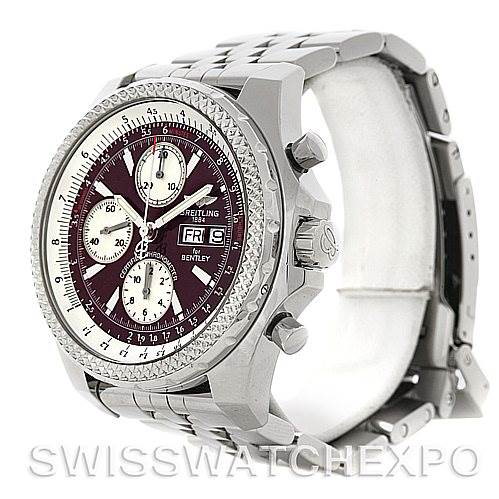 Breitling Bentley Motors GT A13362 Burgundy Dial Watch SwissWatchExpo