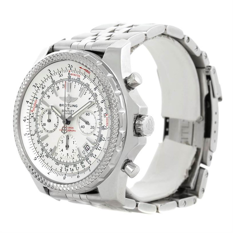 Breitling Bentley Motors Chronograph White Dial Mens Watch A25362 SwissWatchExpo