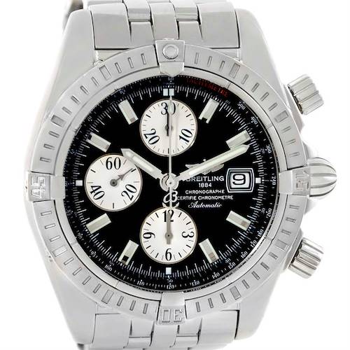 Photo of Breitling Chronomat Evolution Steel Black Dial Mens Watch A13356