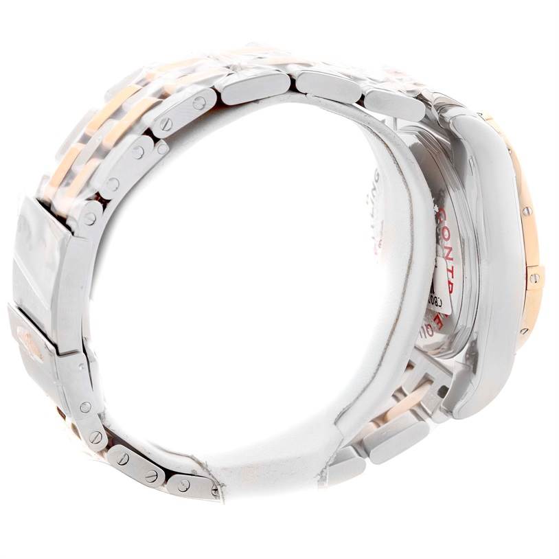 This image shows the side profile of a Breitling Chronomat CB014012-G713-378C Men
s Steel and Gold (two tone) White Dial CB014012-G713-378C Men
s Steel and Gold (two tone) White Dial model, highlighting its bracelet and part of the watch case.