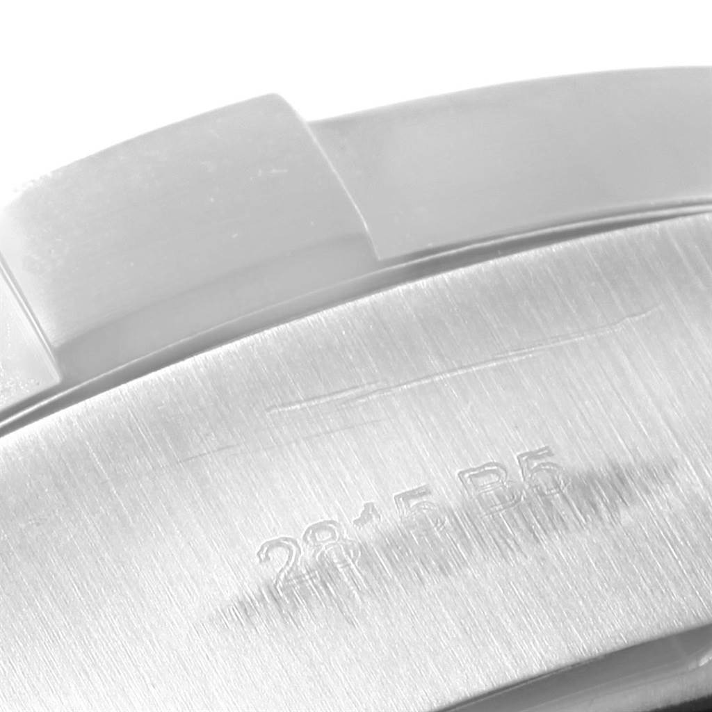 This image shows a close-up of the clasp on a Breitling Chronomat A17331 Men's Stainless Steel Yellow Dial A17331 Men's Stainless Steel Yellow Dial watch, highlighting the brushed metal finish and engraved model number.