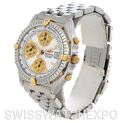 Breitling  Chronomat SS 18K Yellow Gold Watch B13050.1 SwissWatchExpo