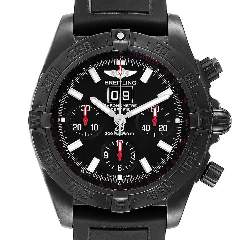 Breitling Chronomat Blackbird Blacksteel Limited Edition Watch M44359 SwissWatchExpo