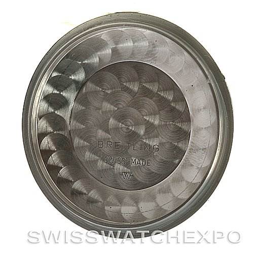 This image features the inner case back of the Breitling Chronomat A1335611/F517 Men's Stainless Steel Grey Dial A1335611/F517 Men's Stainless Steel Grey Dial watch, showcasing its branded inscriptions.