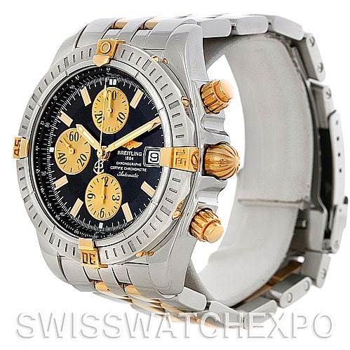 Breitling Chronomat Steel 18K Gold Watch B13356 SwissWatchExpo