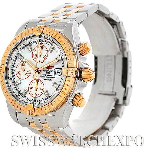 Breitling Chronomat Evolution Steel Rose Gold Watch C1335611/A64 SwissWatchExpo