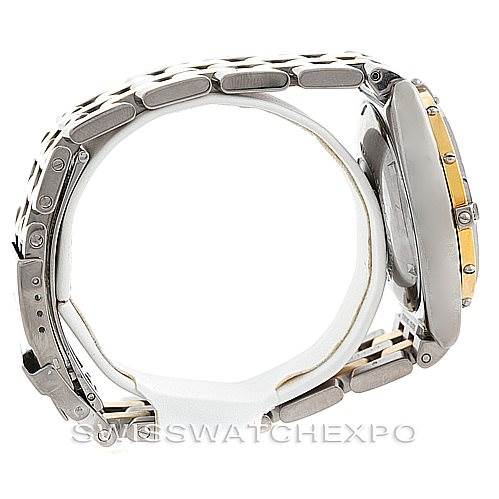 The image shows a side view of the Breitling Chronomat D13050 Men's Stainless Steel Blue Dial D13050 Men's Stainless Steel Blue Dial watch, highlighting the bracelet and side profile of the case.